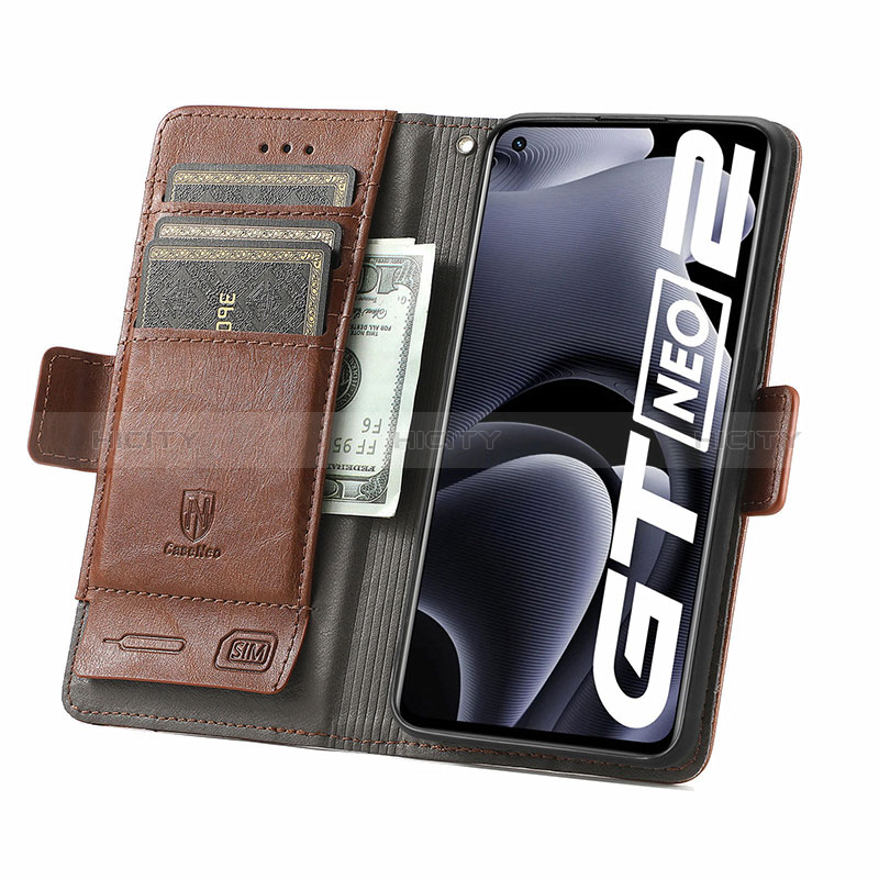 Coque Portefeuille Livre Cuir Etui Clapet S02D pour Realme GT2 5G Plus