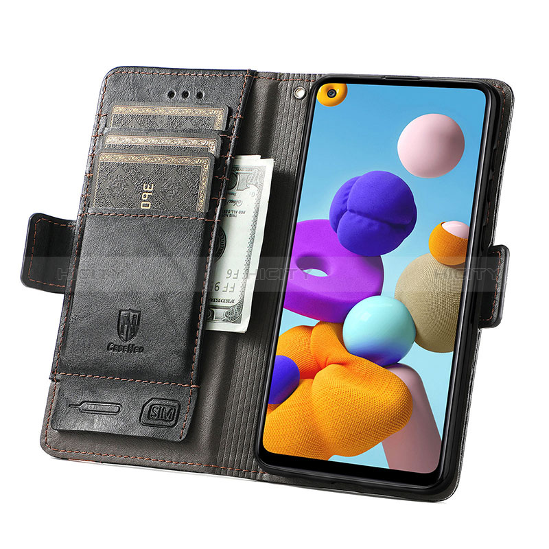 Coque Portefeuille Livre Cuir Etui Clapet S02D pour Samsung Galaxy A21s Plus