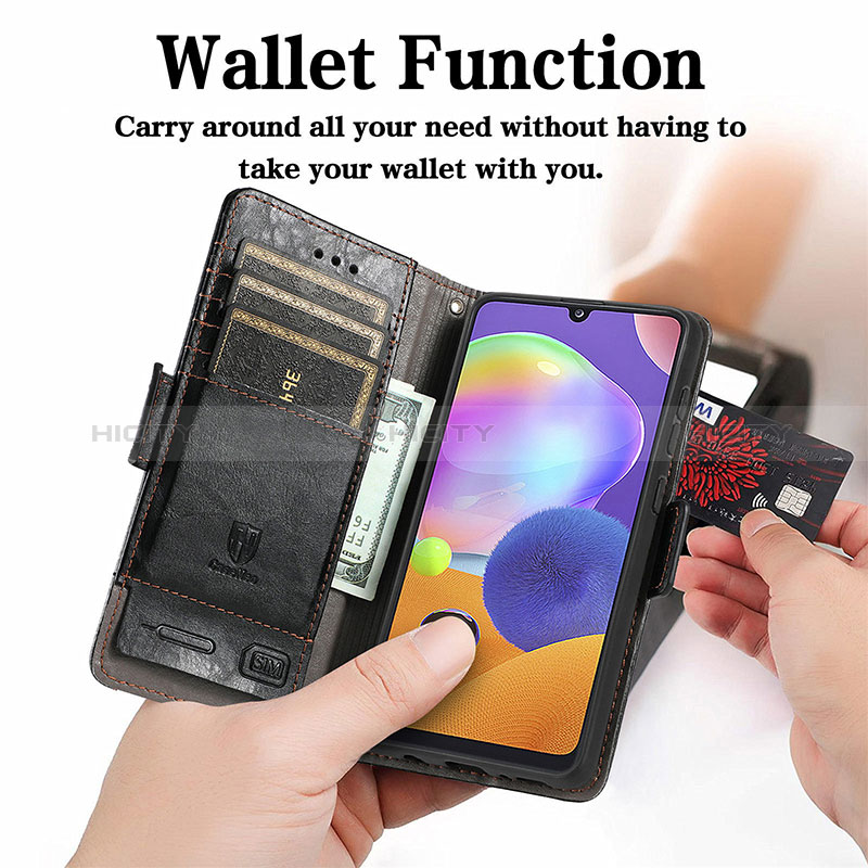 Coque Portefeuille Livre Cuir Etui Clapet S02D pour Samsung Galaxy A31 Plus