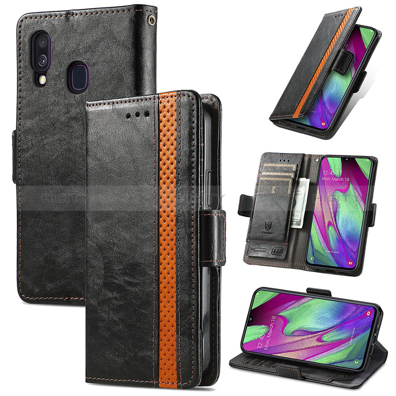 Coque Portefeuille Livre Cuir Etui Clapet S02D pour Samsung Galaxy A40 Plus