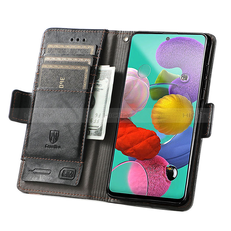 Coque Portefeuille Livre Cuir Etui Clapet S02D pour Samsung Galaxy A51 4G Plus