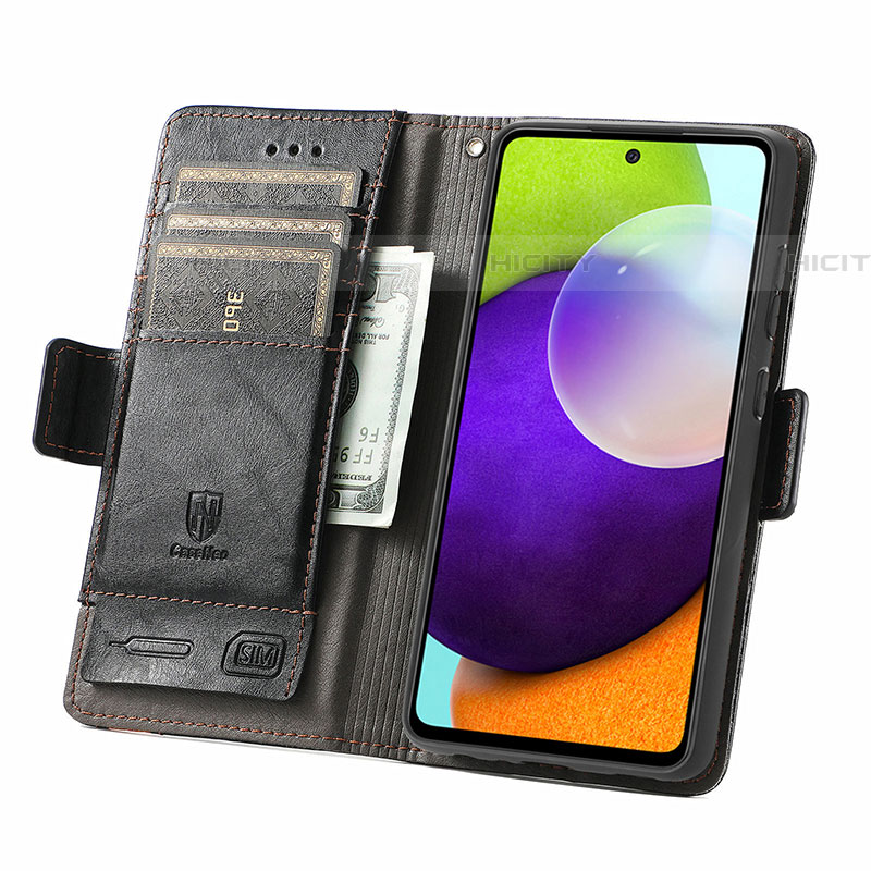 Coque Portefeuille Livre Cuir Etui Clapet S02D pour Samsung Galaxy A52 5G Plus