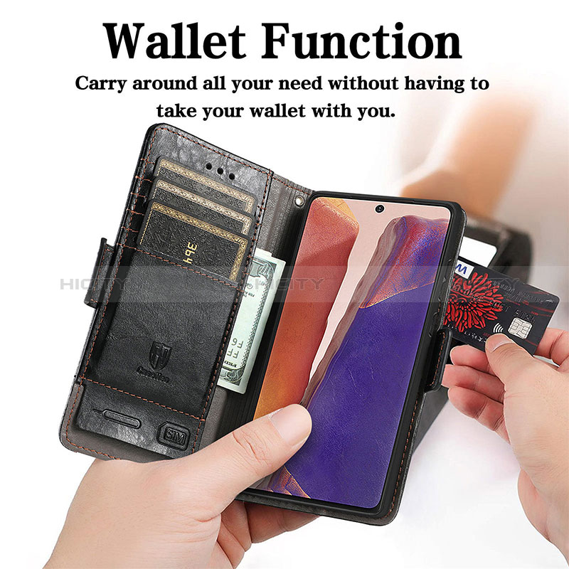 Coque Portefeuille Livre Cuir Etui Clapet S02D pour Samsung Galaxy Note 20 5G Plus