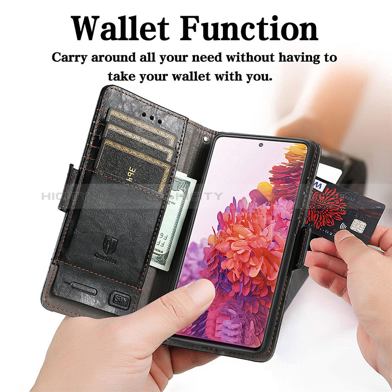 Coque Portefeuille Livre Cuir Etui Clapet S02D pour Samsung Galaxy S20 FE 5G Plus