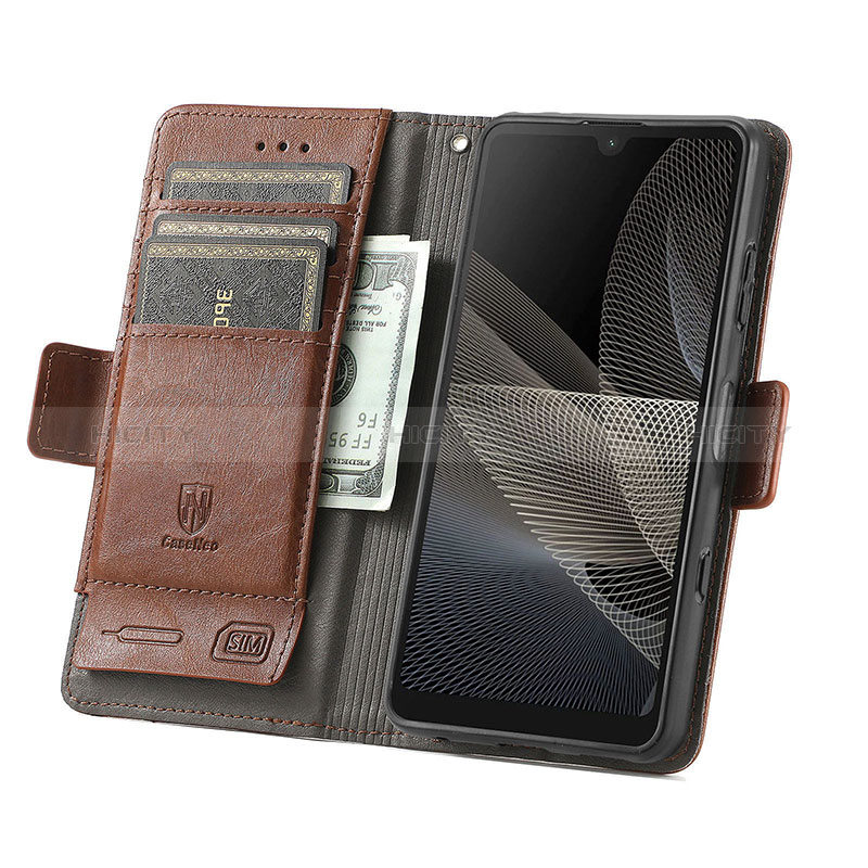 Coque Portefeuille Livre Cuir Etui Clapet S02D pour Sony Xperia Ace II SO-41B Plus