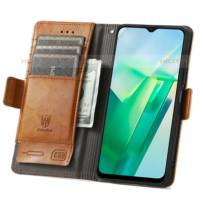 Coque Portefeuille Livre Cuir Etui Clapet S02D pour Vivo Y73t Plus