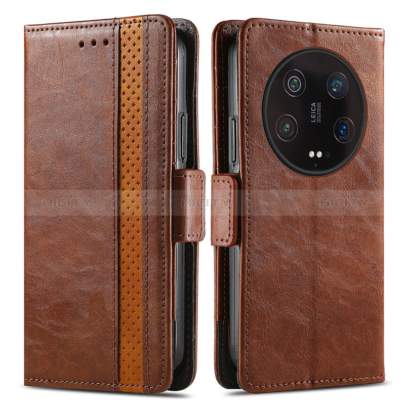 Coque Portefeuille Livre Cuir Etui Clapet S02D pour Xiaomi Mi 13 Ultra 5G Marron Plus