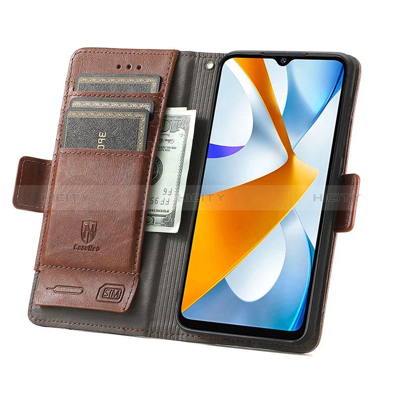 Coque Portefeuille Livre Cuir Etui Clapet S02D pour Xiaomi Poco C40 Plus