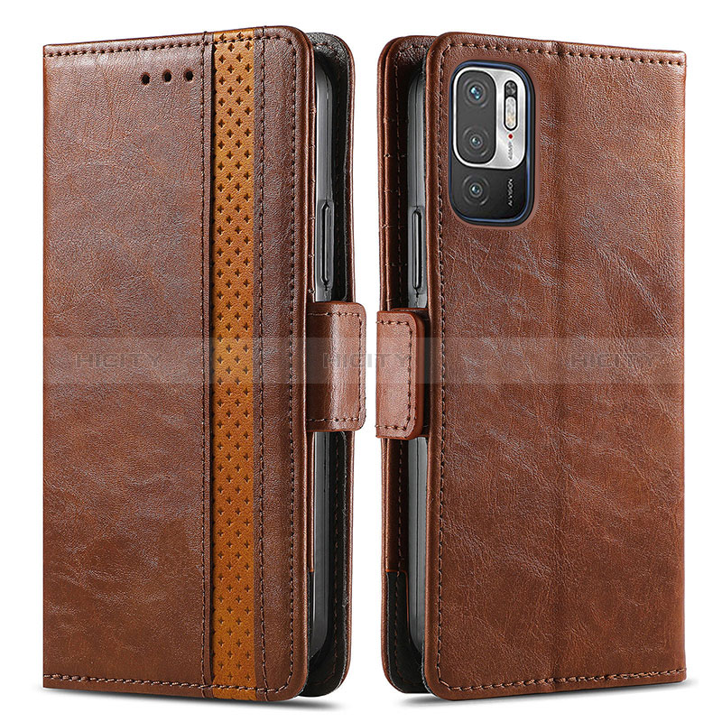 Coque Portefeuille Livre Cuir Etui Clapet S02D pour Xiaomi POCO M3 Pro 5G Marron Plus