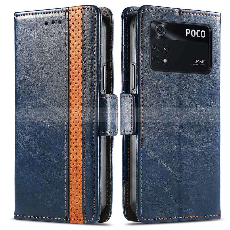 Coque Portefeuille Livre Cuir Etui Clapet S02D pour Xiaomi Poco M4 Pro 4G Plus