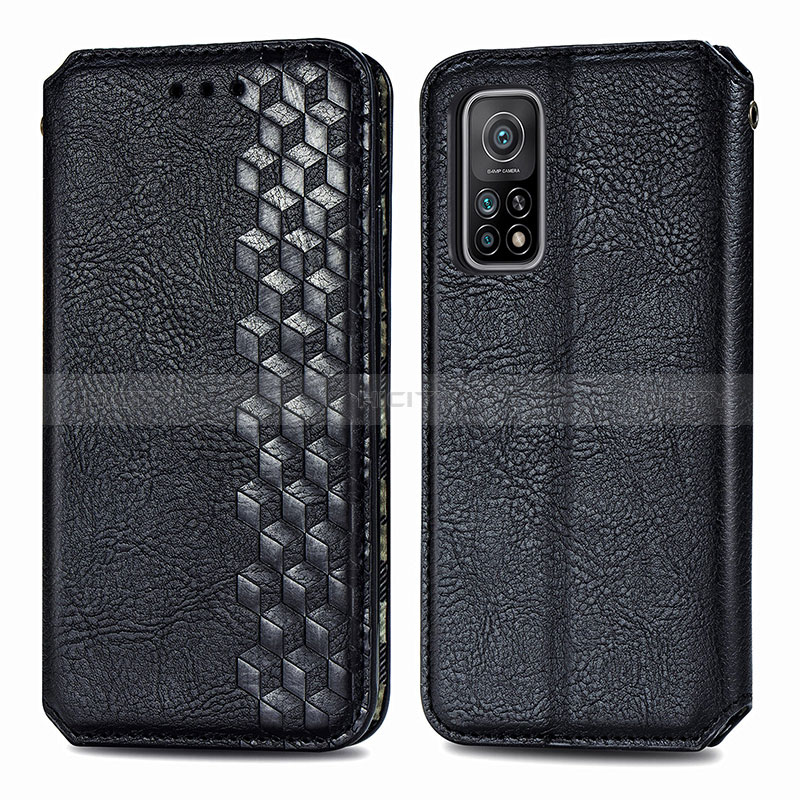 Coque Portefeuille Livre Cuir Etui Clapet S02D pour Xiaomi Redmi K30S 5G Noir Plus