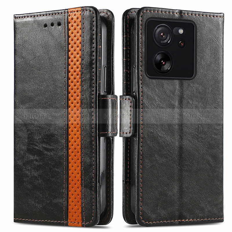 Coque Portefeuille Livre Cuir Etui Clapet S02D pour Xiaomi Redmi K60 Ultra 5G Noir Plus