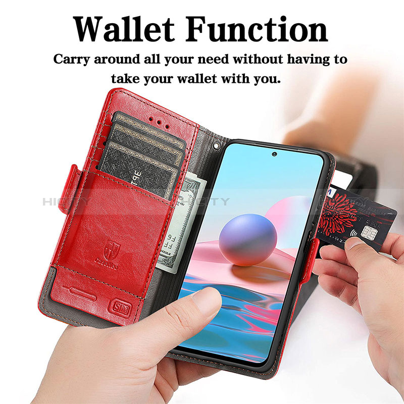 Coque Portefeuille Livre Cuir Etui Clapet S02D pour Xiaomi Redmi Note 10 4G Plus