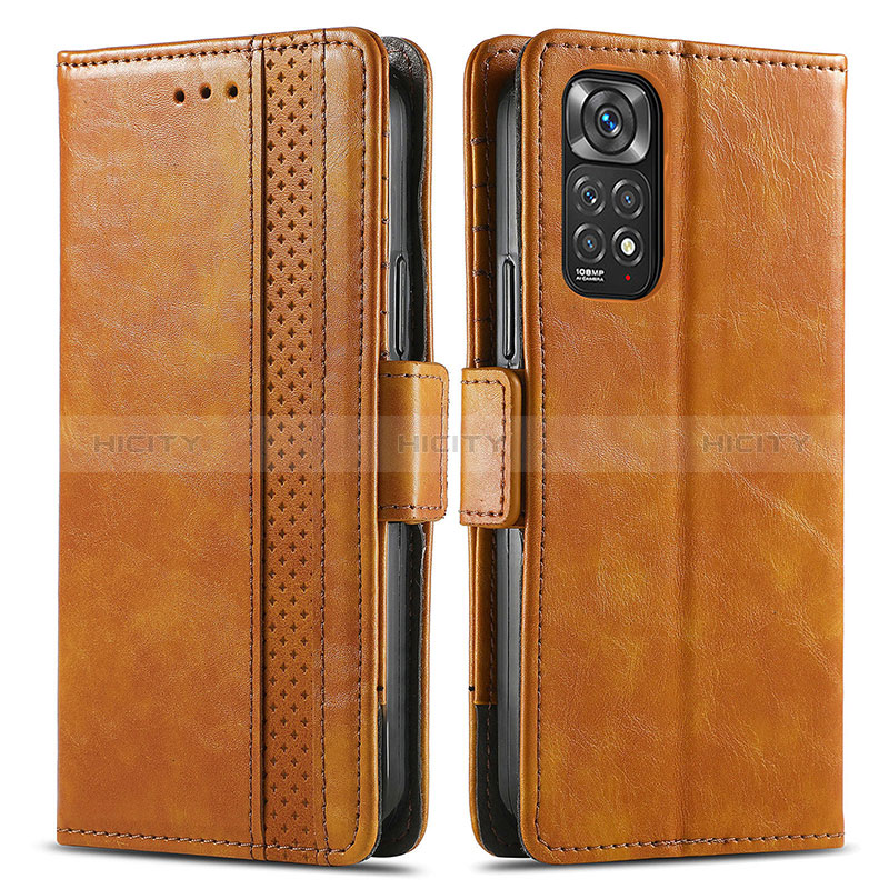 Coque Portefeuille Livre Cuir Etui Clapet S02D pour Xiaomi Redmi Note 11S 4G Brun Clair Plus