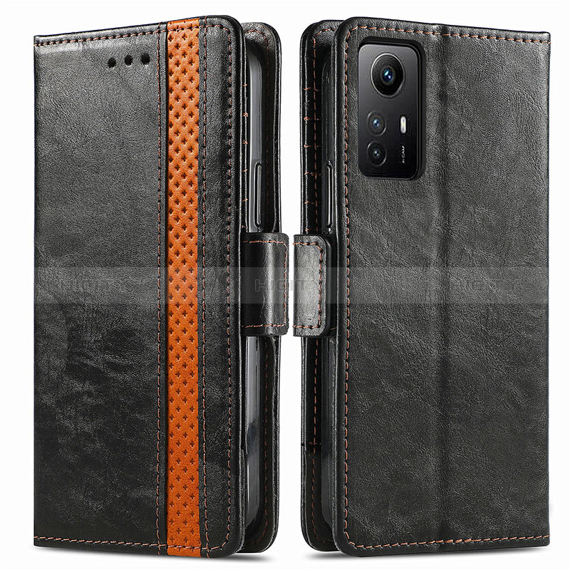 Coque Portefeuille Livre Cuir Etui Clapet S02D pour Xiaomi Redmi Note 12S Noir Plus