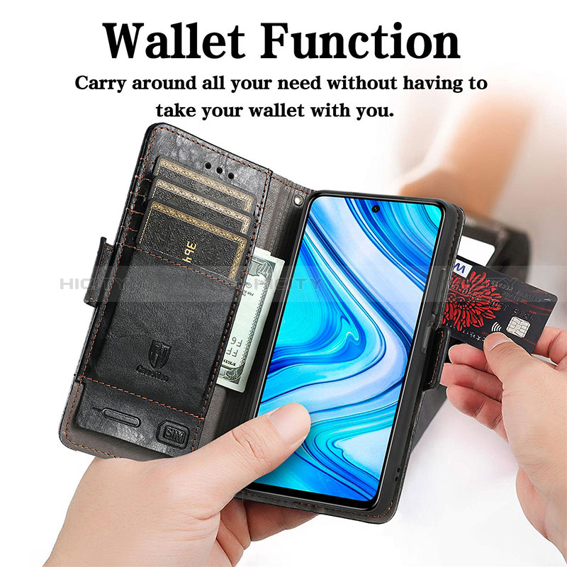 Coque Portefeuille Livre Cuir Etui Clapet S02D pour Xiaomi Redmi Note 9 Pro Max Plus