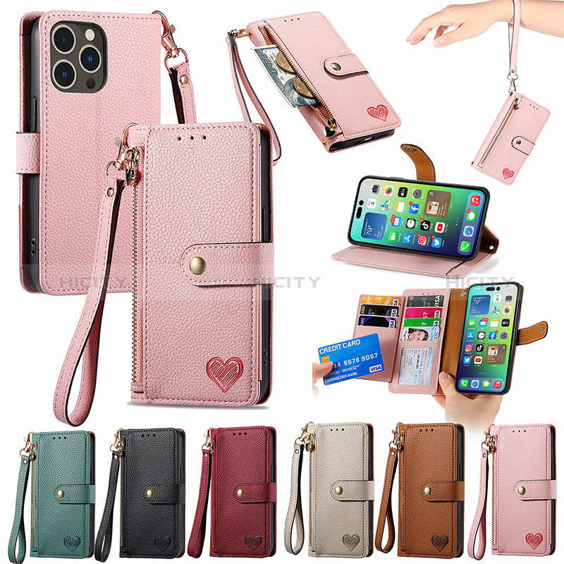 Coque Portefeuille Livre Cuir Etui Clapet S03D pour Apple iPhone 14 Pro Max Plus