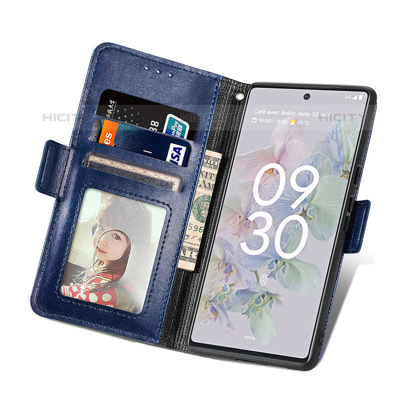 Coque Portefeuille Livre Cuir Etui Clapet S03D pour Google Pixel 6a 5G Plus