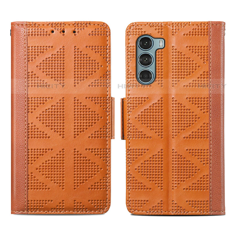 Coque Portefeuille Livre Cuir Etui Clapet S03D pour Motorola Moto Edge S30 5G Marron Plus