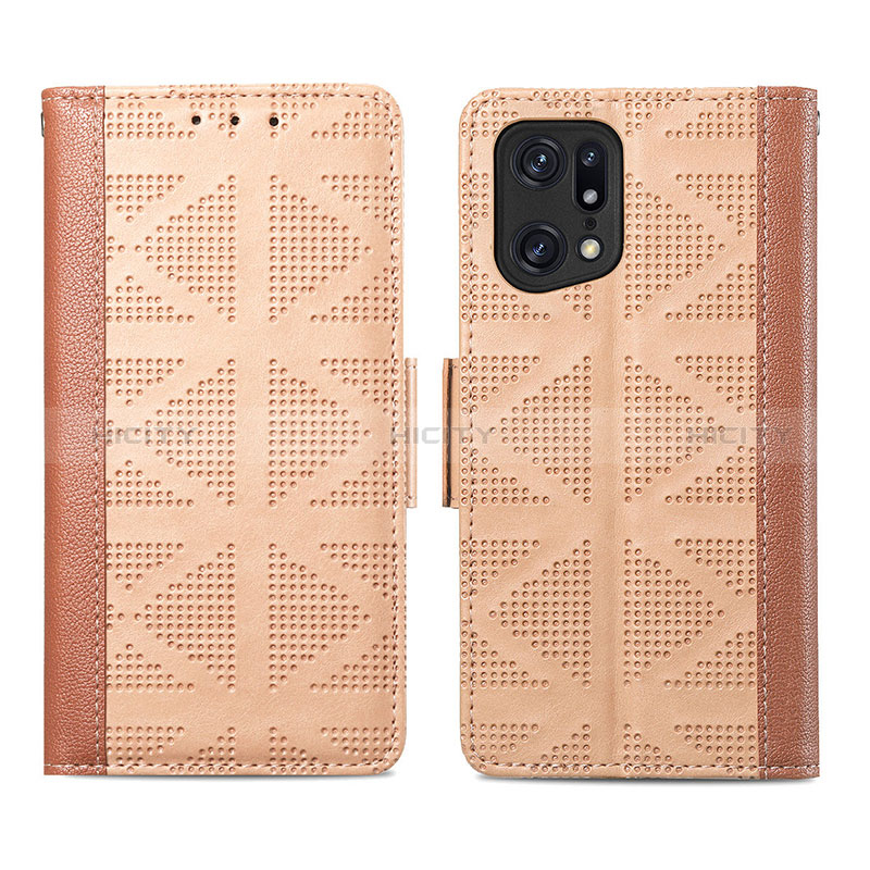 Coque Portefeuille Livre Cuir Etui Clapet S03D pour Oppo Find X5 5G Plus