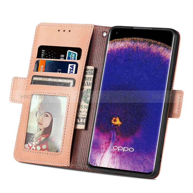 Coque Portefeuille Livre Cuir Etui Clapet S03D pour Oppo Find X5 5G Plus