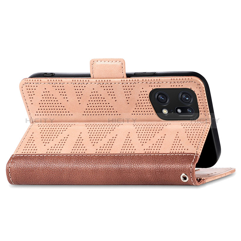 Coque Portefeuille Livre Cuir Etui Clapet S03D pour Oppo Find X5 5G Plus