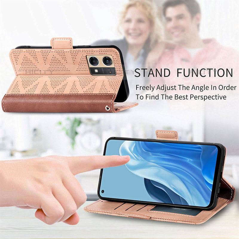 Coque Portefeuille Livre Cuir Etui Clapet S03D pour Oppo Reno8 4G Plus