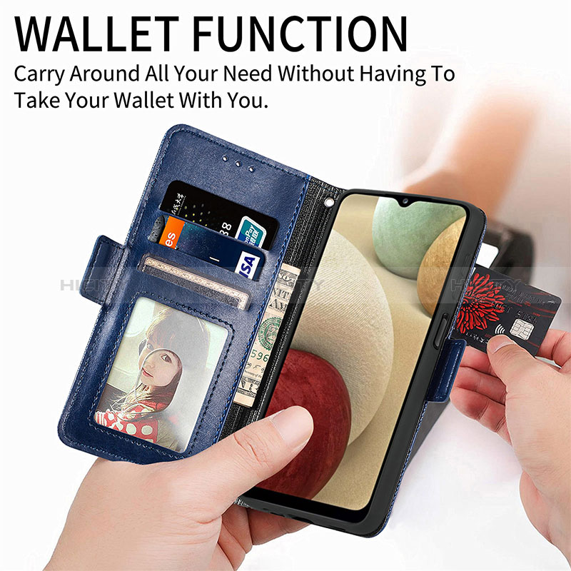Coque Portefeuille Livre Cuir Etui Clapet S03D pour Samsung Galaxy M12 Plus