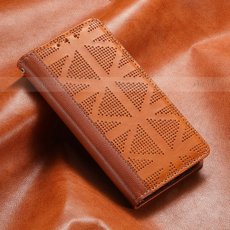 Coque Portefeuille Livre Cuir Etui Clapet S03D pour Samsung Galaxy S23 5G Marron Plus