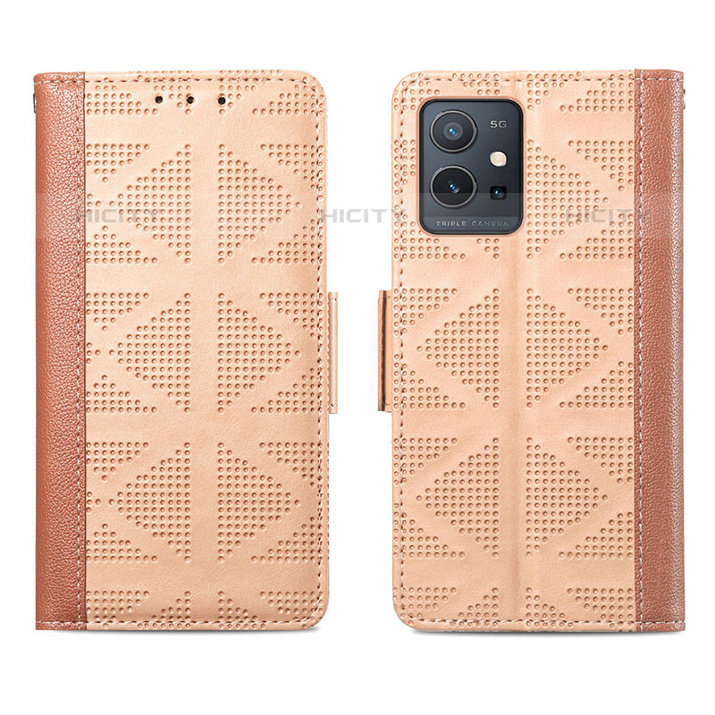 Coque Portefeuille Livre Cuir Etui Clapet S03D pour Vivo T1 5G India Plus