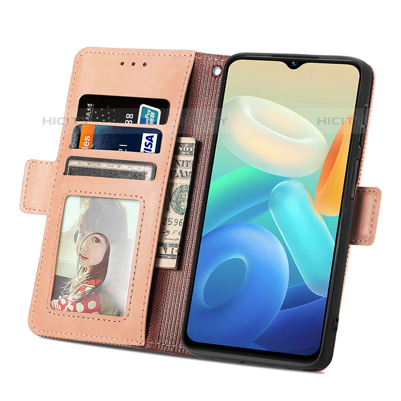 Coque Portefeuille Livre Cuir Etui Clapet S03D pour Vivo T1 5G India Plus