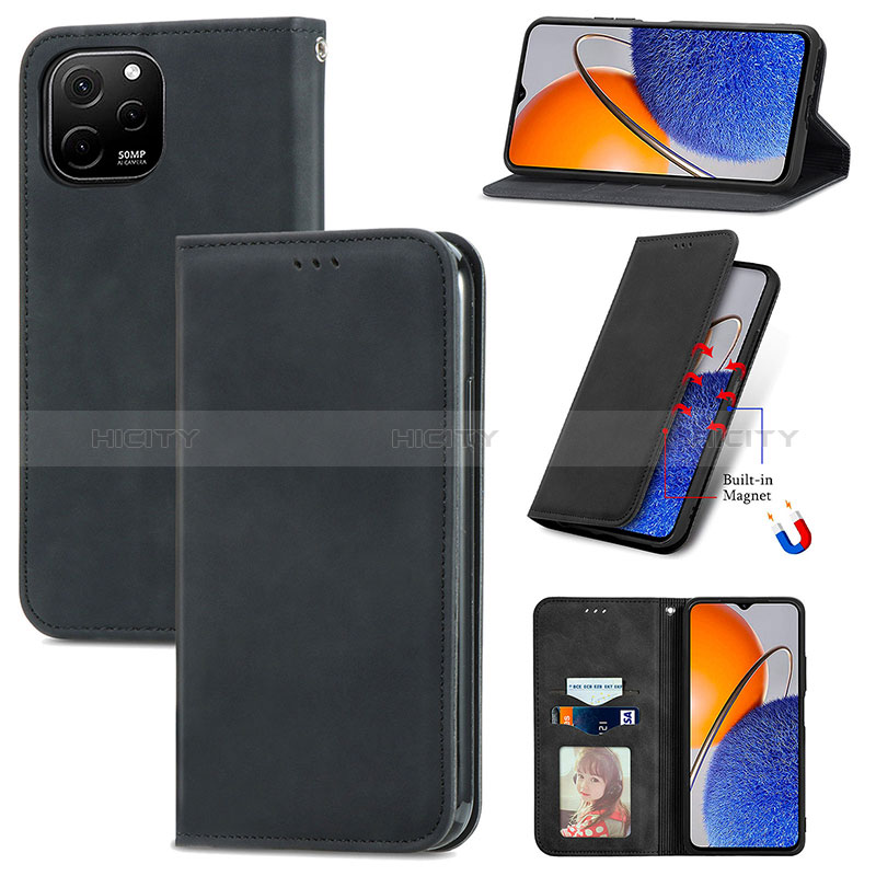 Coque Portefeuille Livre Cuir Etui Clapet S04D pour Huawei Enjoy 50z Plus