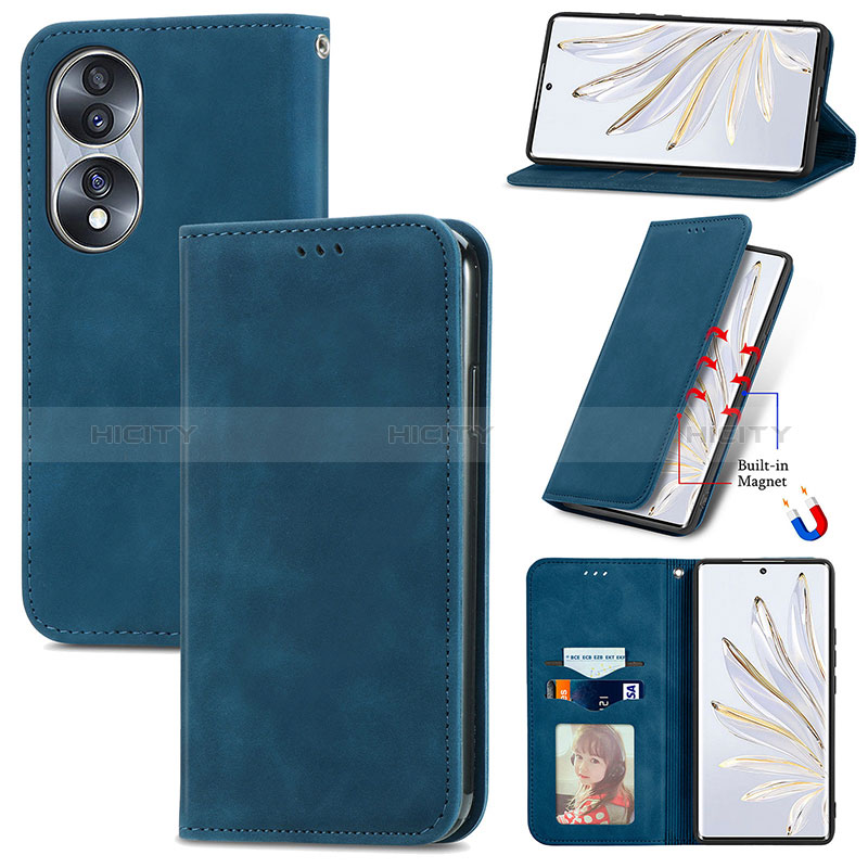 Coque Portefeuille Livre Cuir Etui Clapet S04D pour Huawei Honor 70 5G Plus