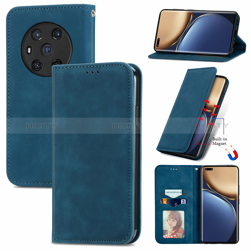 Coque Portefeuille Livre Cuir Etui Clapet S04D pour Huawei Honor Magic3 5G Plus