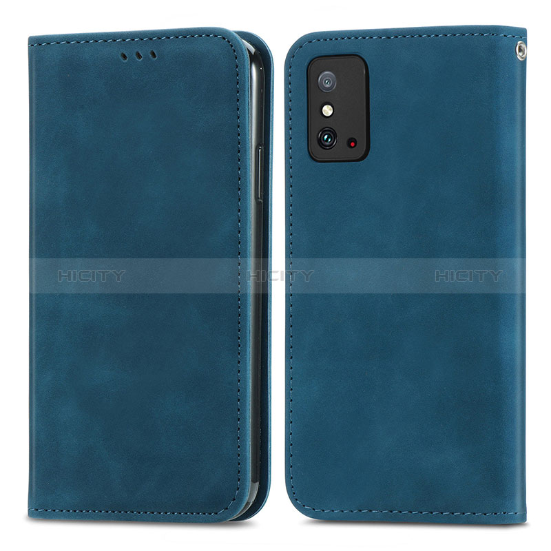 Coque Portefeuille Livre Cuir Etui Clapet S04D pour Huawei Honor X10 Max 5G Bleu Plus