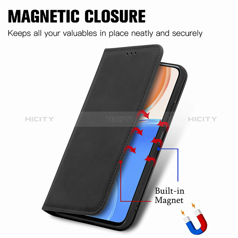 Coque Portefeuille Livre Cuir Etui Clapet S04D pour Huawei Honor X8 4G Plus