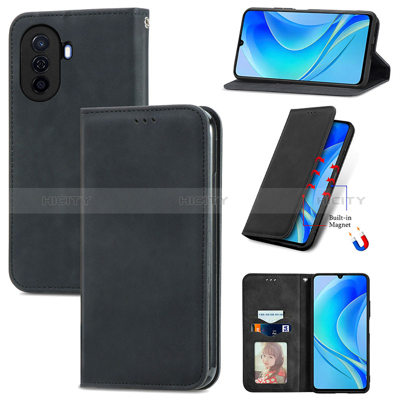 Coque Portefeuille Livre Cuir Etui Clapet S04D pour Huawei Nova Y70 Plus