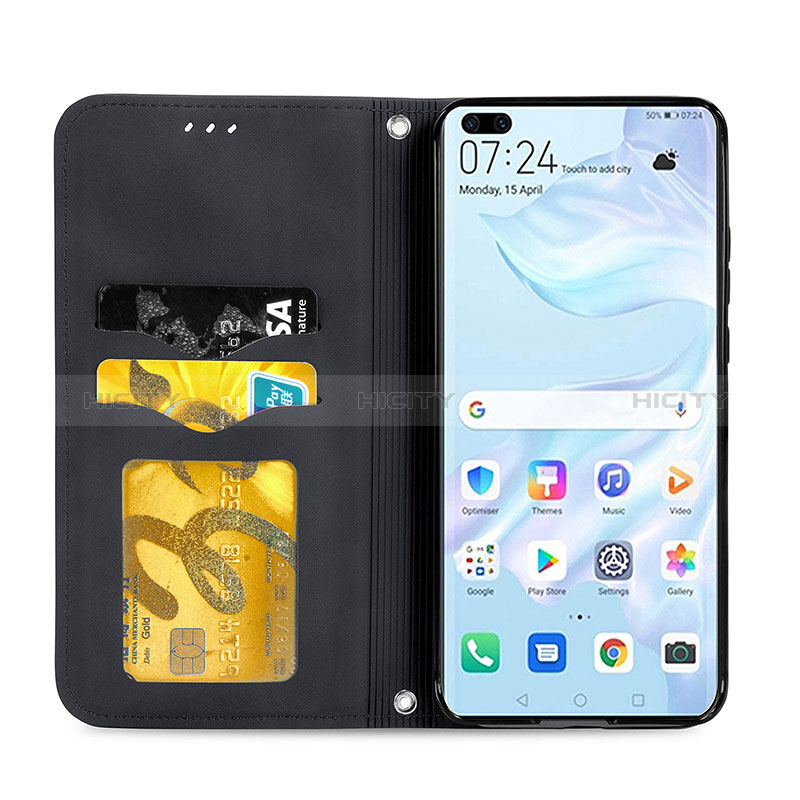 Coque Portefeuille Livre Cuir Etui Clapet S04D pour Huawei P40 Pro Plus