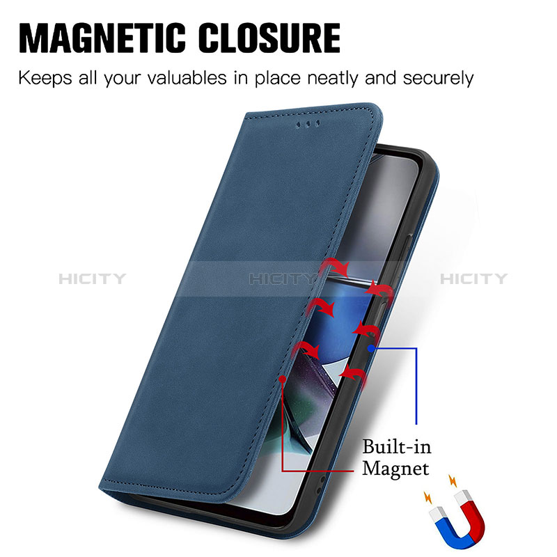 Coque Portefeuille Livre Cuir Etui Clapet S04D pour Motorola Moto G13 Plus