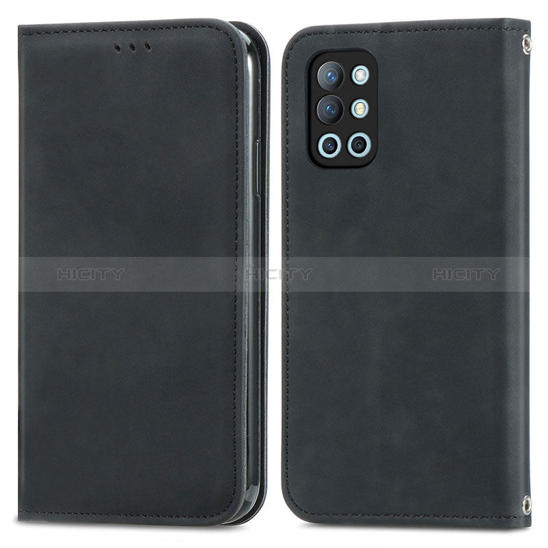 Coque Portefeuille Livre Cuir Etui Clapet S04D pour OnePlus 9R 5G Noir Plus