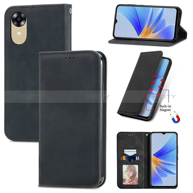 Coque Portefeuille Livre Cuir Etui Clapet S04D pour Oppo A17K Plus