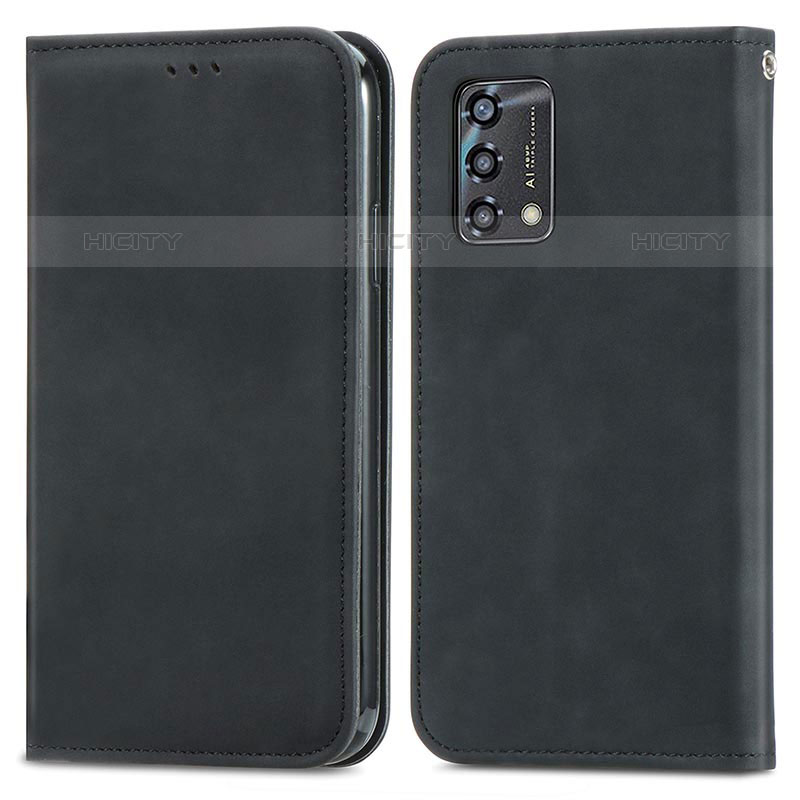 Coque Portefeuille Livre Cuir Etui Clapet S04D pour Oppo A74 4G Noir Plus