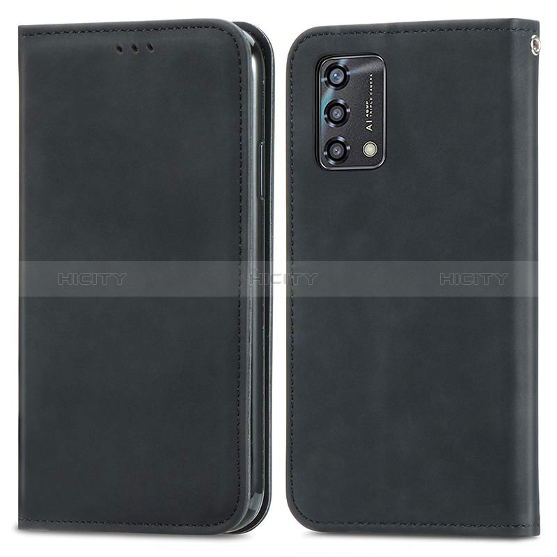 Coque Portefeuille Livre Cuir Etui Clapet S04D pour Oppo A95 4G Noir Plus