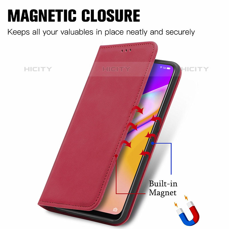 Coque Portefeuille Livre Cuir Etui Clapet S04D pour Oppo F19 Pro+ Plus 5G Plus