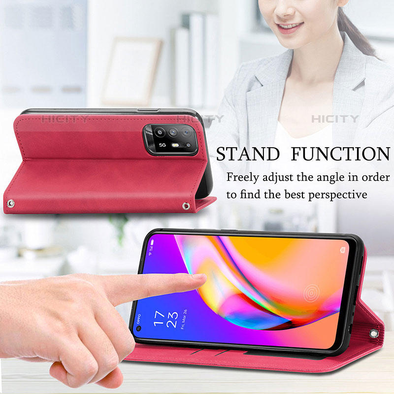 Coque Portefeuille Livre Cuir Etui Clapet S04D pour Oppo F19 Pro+ Plus 5G Plus