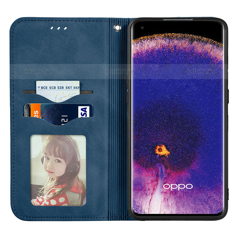 Coque Portefeuille Livre Cuir Etui Clapet S04D pour Oppo Find X5 Pro 5G Plus