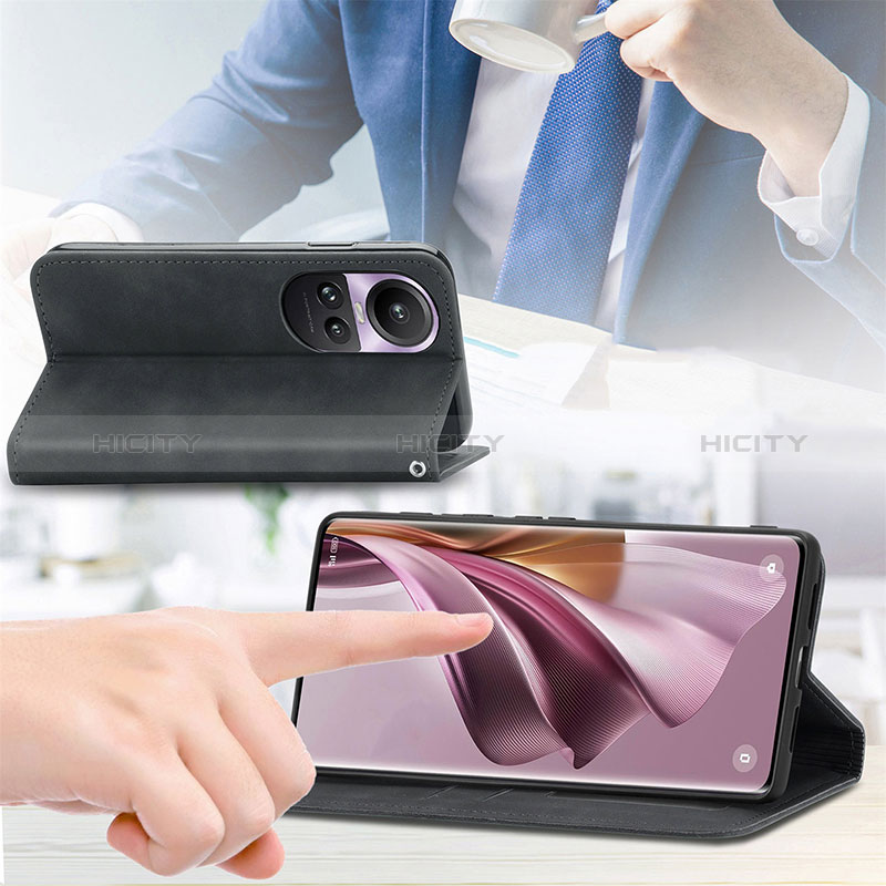 Coque Portefeuille Livre Cuir Etui Clapet S04D pour Oppo Reno10 5G Plus