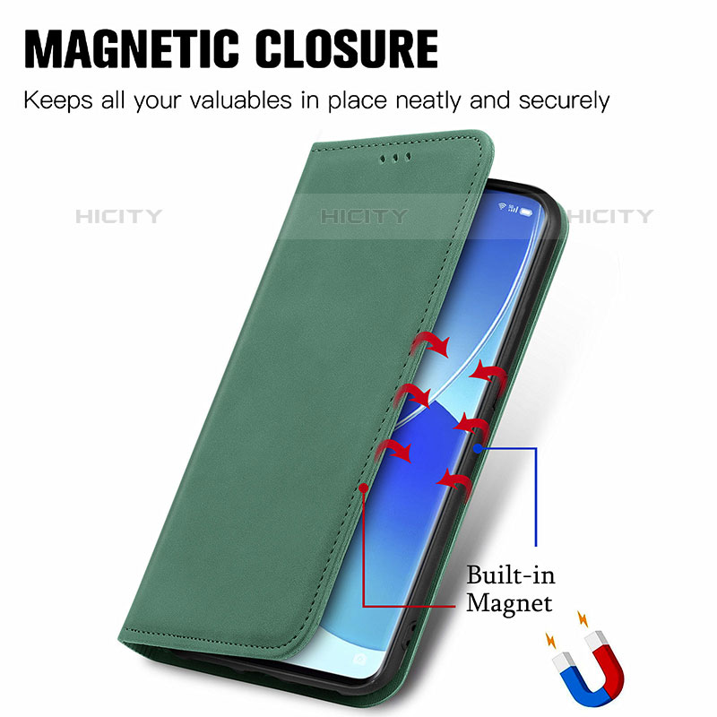 Coque Portefeuille Livre Cuir Etui Clapet S04D pour Oppo Reno6 Pro 5G India Plus