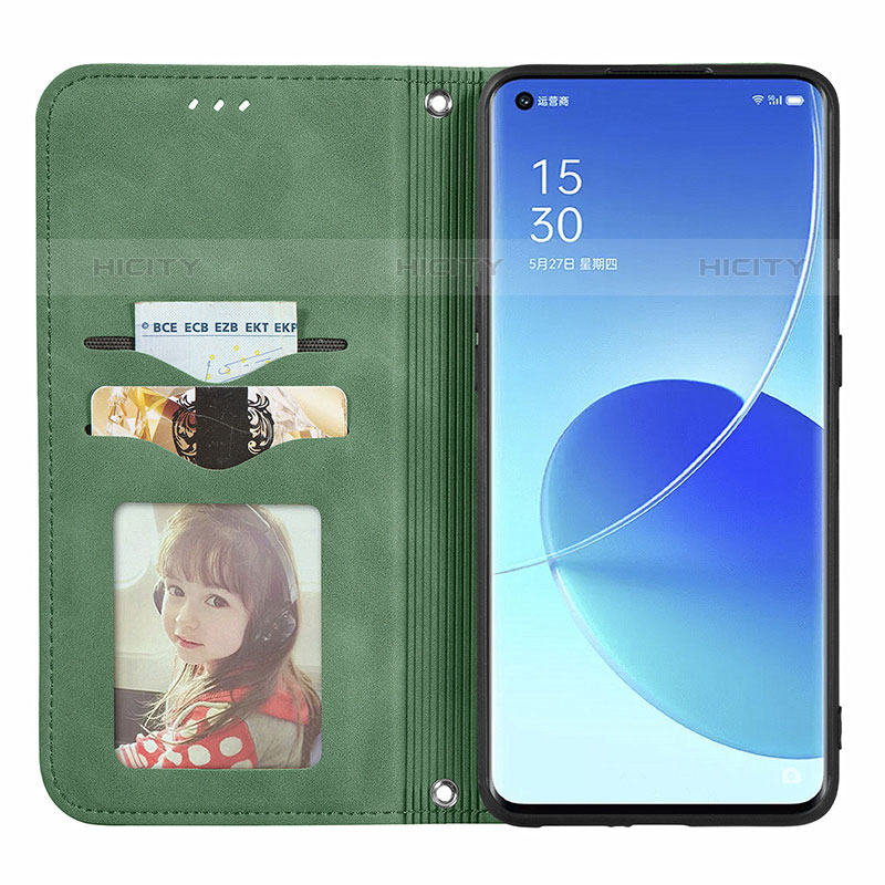 Coque Portefeuille Livre Cuir Etui Clapet S04D pour Oppo Reno6 Pro 5G India Plus