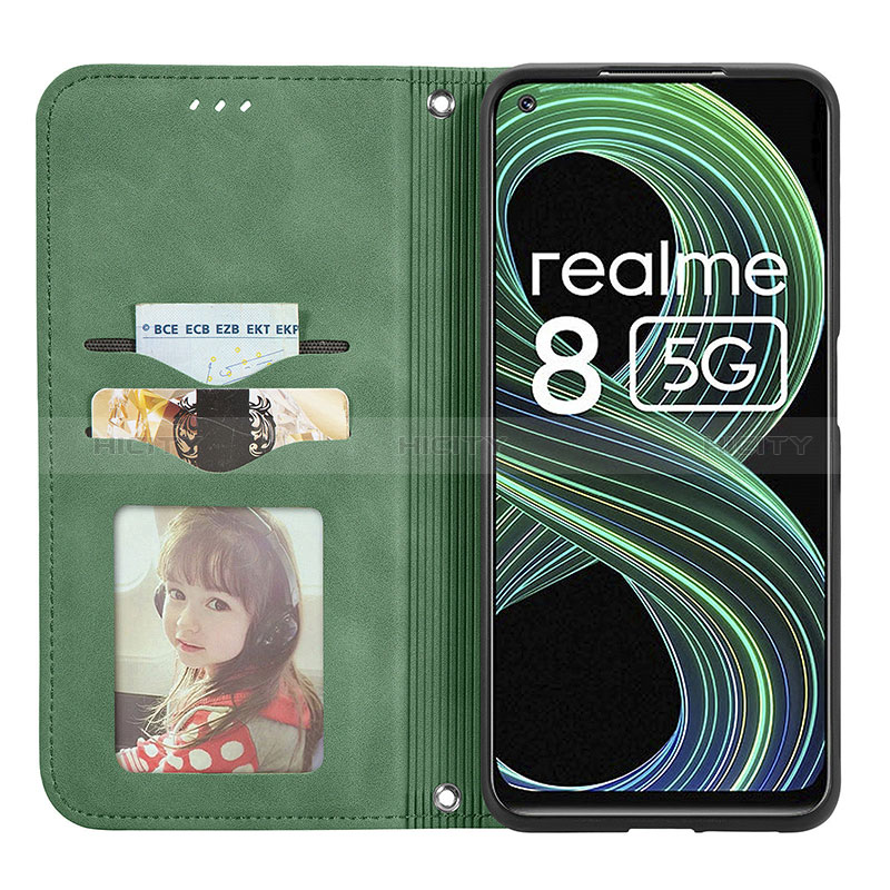 Coque Portefeuille Livre Cuir Etui Clapet S04D pour Realme 8 5G Plus